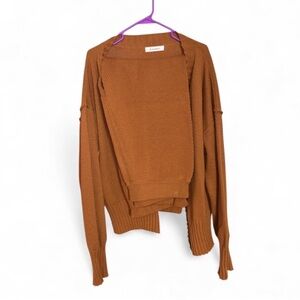 Anrabess Women's Brown 2pc Sweater pant set size XL